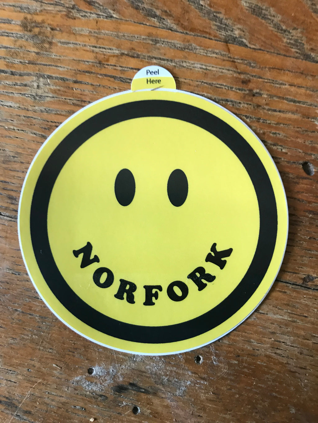 Norfork Smiley Face Sticker